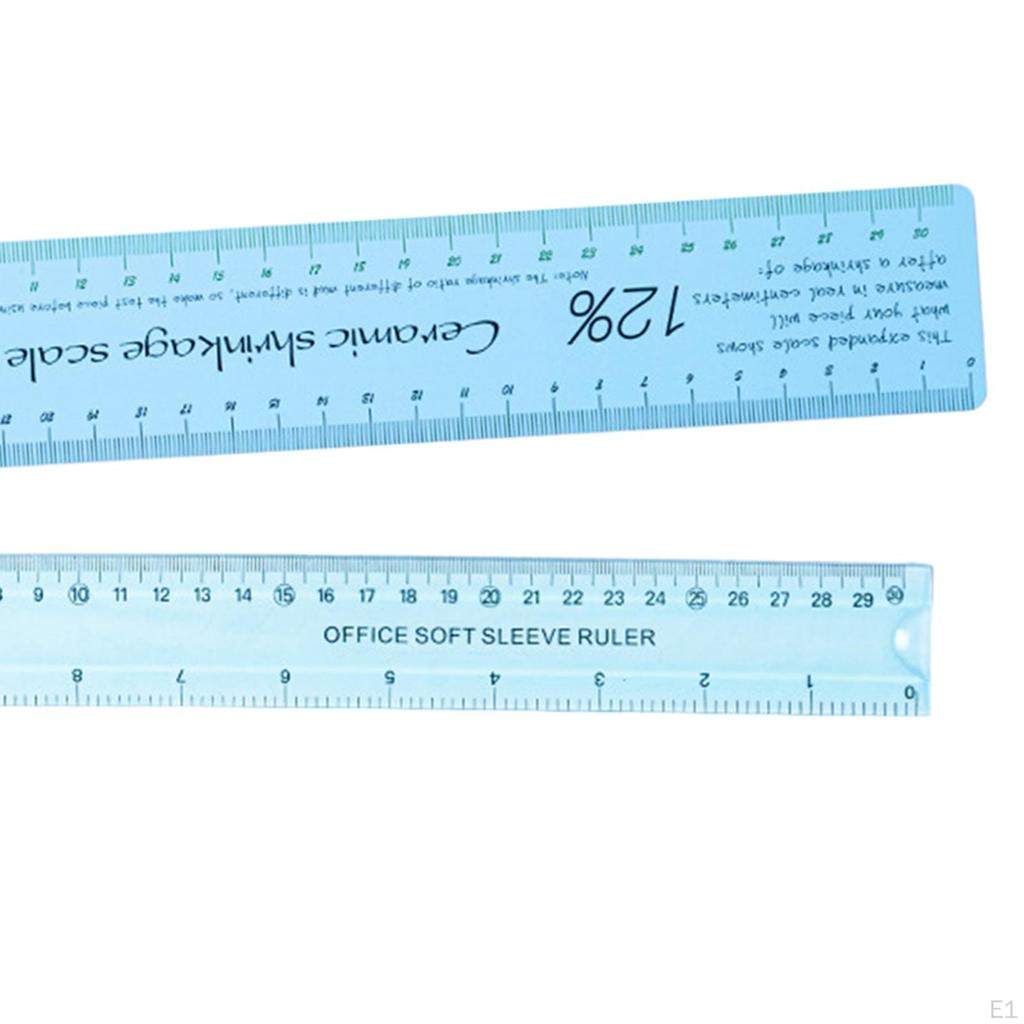 Ceramic Shrinkage Ratio Ruler Measuring with Standard Design Tools Straight