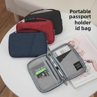 Organizzatore Impermeabile per Passaporto e Biglietti - Borsa da Viaggio Monocolore per Uomo e Donna