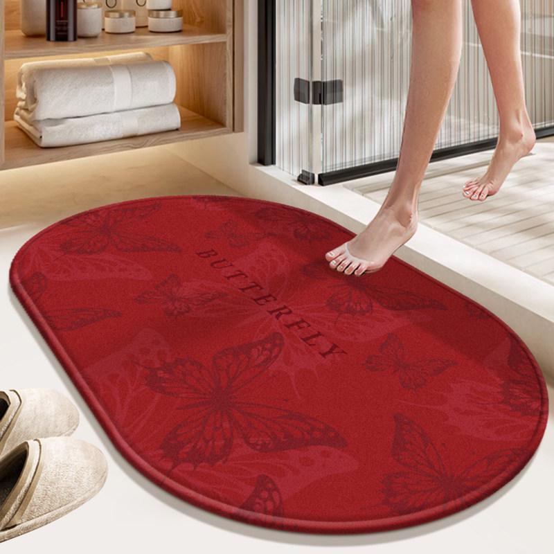 Luxury Quick-Dry Non-Slip Diatomaceous Floor Mat - Absorbent, Stain & Scratch-Resistant Bathroom Door Mat