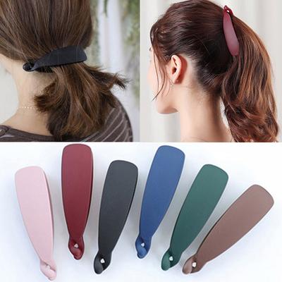 Gifts Solid Color Women Frosted Ponytail Holder Banana Clip Hair Claws Hair Clips