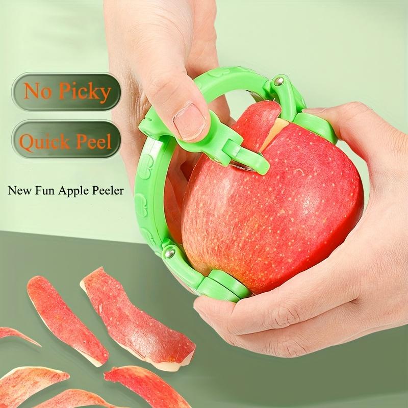 4pcs Creative Fruit Peeler - 304 Stainless Steel Quick Peel Design, Potatoes & More - Fun Kitchen Gadget for Home Use, Compact Kitchen Tool