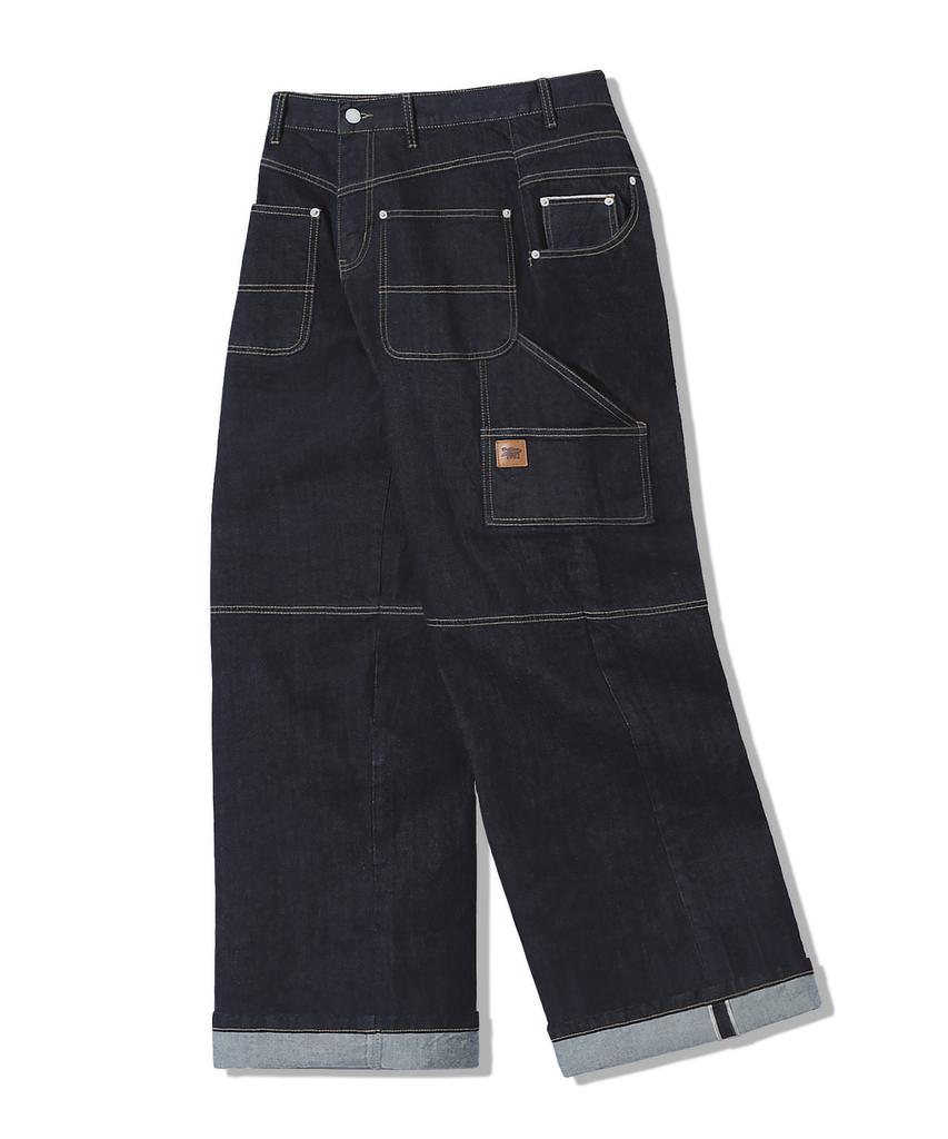 TRILLION Reverse Carpenter Selvedge Wide Denim Pants [Indigo]