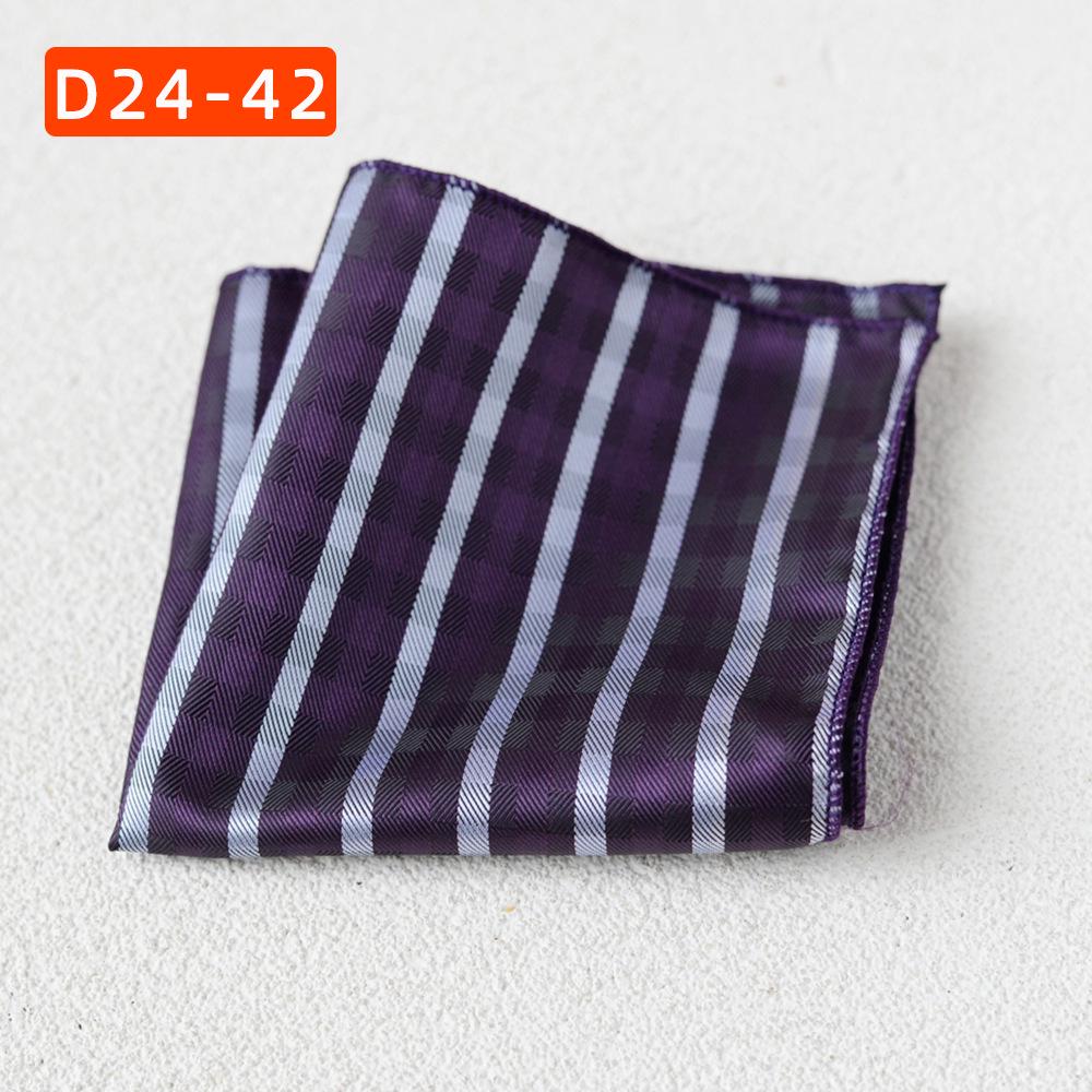 Striped Polyester Silk Pocket Square for Wedding or Business