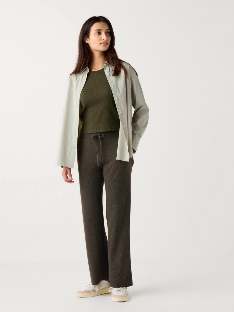 Uniqlo Japan Washable Knit Rib Pants Long Length