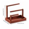 Wood-Look Jewelry Stand with Raised Tray Functional Tabletop Organizer