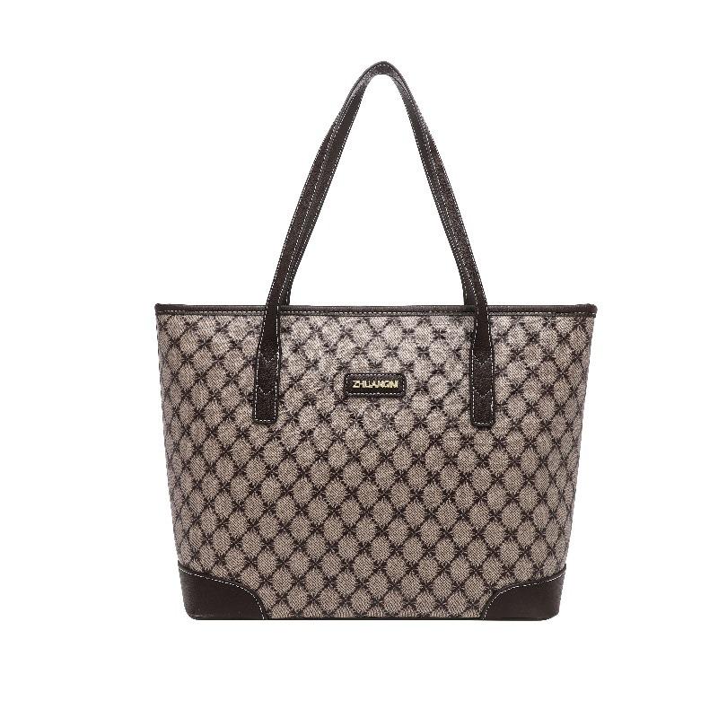 Große Kapazität Große Tasche für Damen Sommer Neu Texturiert Ein Schulter Mode Bedruckt Vielseitige Tote Handtasche
