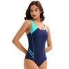 2026 New Plus Size Sport Swimwear Women One Piece Swimsuit Female Backless Monokini Patchwork Bathing Suit Summer Beachwear 3XL