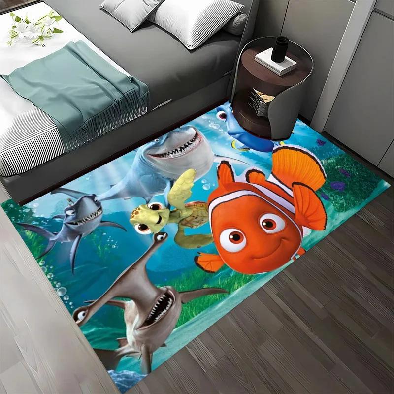 HD Underwater World 3D Illusion Seabed Cartoon Carpet,Rug for Living Room Rug for Bedroom Sofa Doormat Decor Non-slip Floor Mat