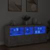 VidaXL Buffet with LED Lights, Cabinet with Door, Storage Furniture, Interior Living Room Organizer, 3208998
