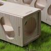 Natural Hamster Wooden Tunnel Exploring Hideout Small Animals Toy Secret Peep Shed  Sugar Gliders