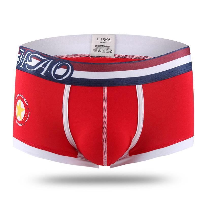 Topyard Men's Low Waist Cotton Boxer Briefs - Breathable Teen Fashion Print