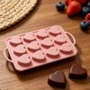 12 Hole Heart-shaped Mousse Cake Mold Silicone Love Heart Baking Mold Kitchen Baking Tool For Chocolate Pancakes Bread