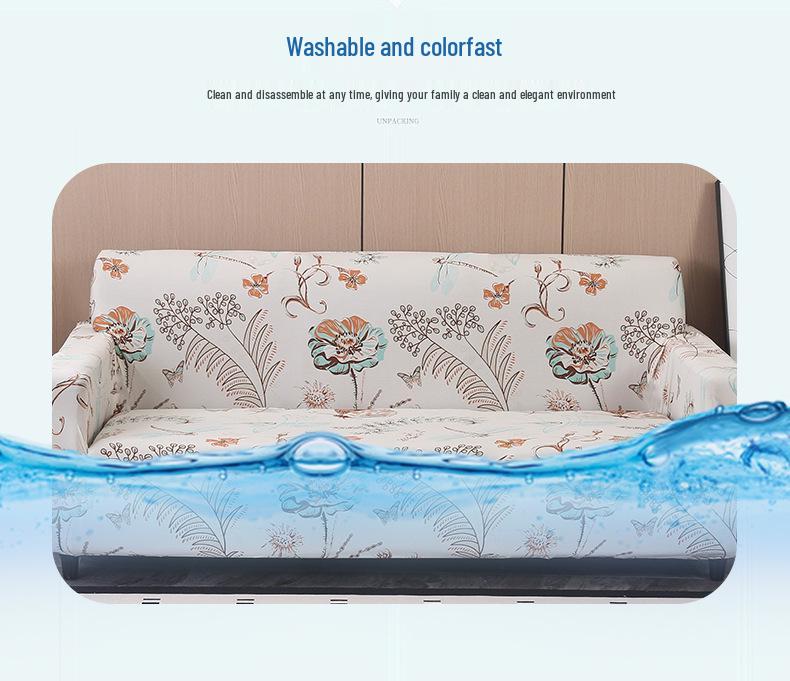 Stretchable Dustproof Sofa Cover, Fully Wrapped for Single, Double, or Three-Seater