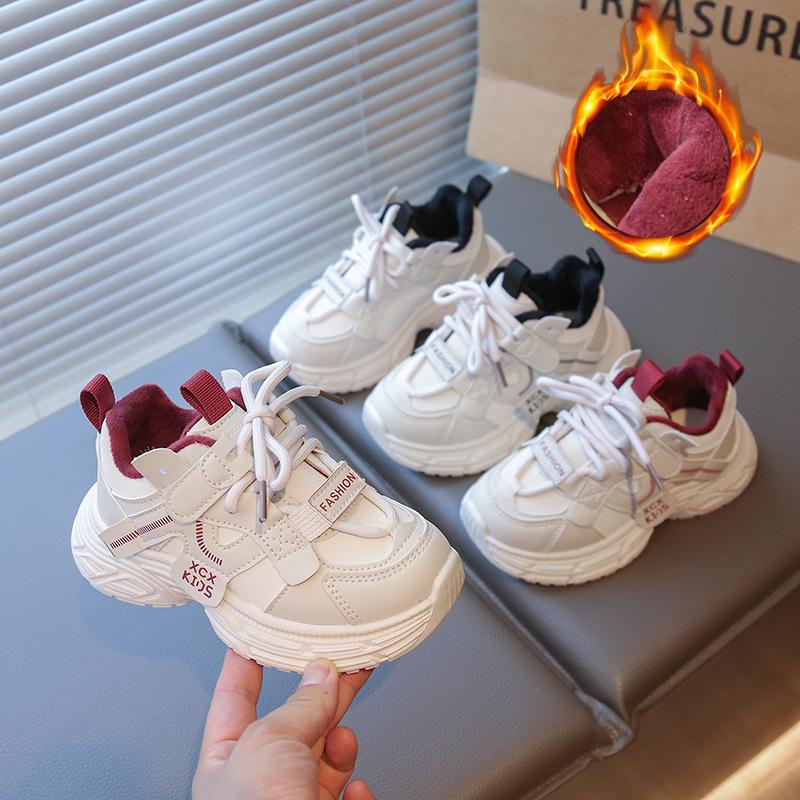 Girls  shoes, new autumn models, children s sports shoes, casual and lightweight, girls  white dad shoes, big kids  running shoes 26