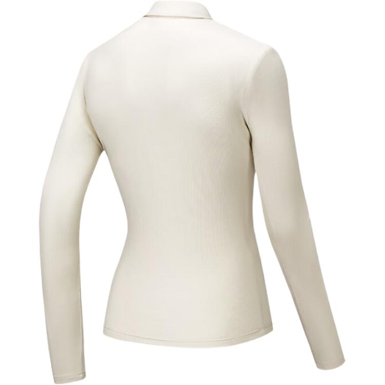 Anta Training Series Solid Color Casual Slim Fit Polo Sports Long Sleeve T-Shirt Women T-Shirts 962537404-3