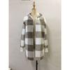 Women's Autumn and Winter Hooded Plaid Warm Top, Mid To Long Plush Cardigan Jacket
