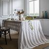 French Retro Jacquard Lace White Tablecloth Household Rectangular Coffee Table Dining Table Fabric Hollow