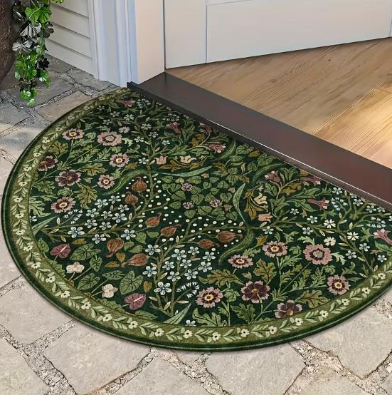 Halve Cirkel Mat, Binnenmat Creatieve Deurmat Mat Huisdecoratie Antislip Vloermat Slaapkamer Buiten Decoratie Gebiedsmatten 60x90cm-felt