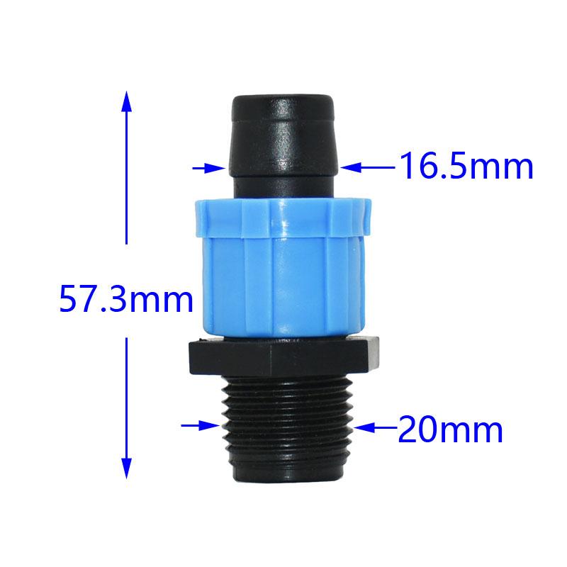 5pcs 16mm Irrigation Drip Tape Connectors Tee Elbow End Plug Repair Connector Agricultural Water Saving Irrigation Hose Joint