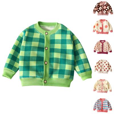 Baby Girls Knit Jacket Toddler Winer Clothes Coat Fall Clothing Button Up Sweater Casual Outerwear