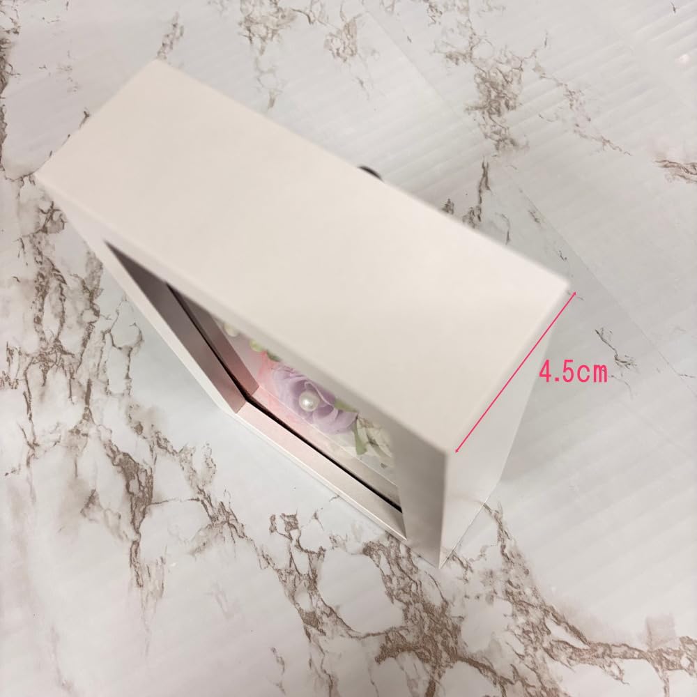 Petit Fleur Flower Clock Table Clock Arrangement 12 X 17cm White Frame Gift Flower Clock - Clock/Wall - - - - (Vitamin Colors)