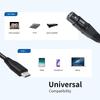 JUNSUNMAY 1m Type-C Male to XLR Male Cable Microphone Audio Adapter for Mobile Phones/Tablets/Laptops/Computers