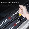 TQDX8 Honda Car Threshold Strip Anti Stepping Leather Protective Sticker For Honda civic accord fit jazz pilot CRV odyssey passport