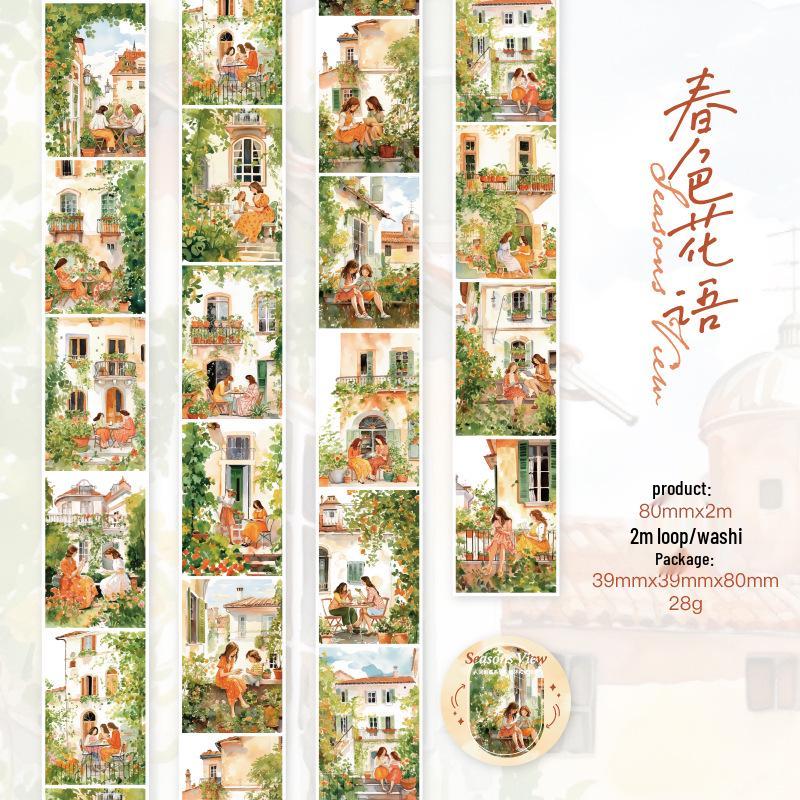 Twilight Washi Tape: Morning & Evening Scenery Series – 6 Styles for Journals & Collages