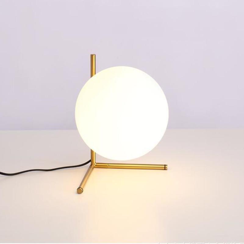 

Светодиодный круглый стеклянный шар, настольная лампа для ухода за глазами, украшение дома, европейское регулирование A золотистый