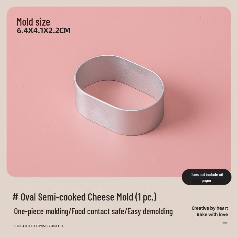 Oval Mousse Ring, Pineapple Cake, and Cheesecake Mold with Parchment Paper Collar E18