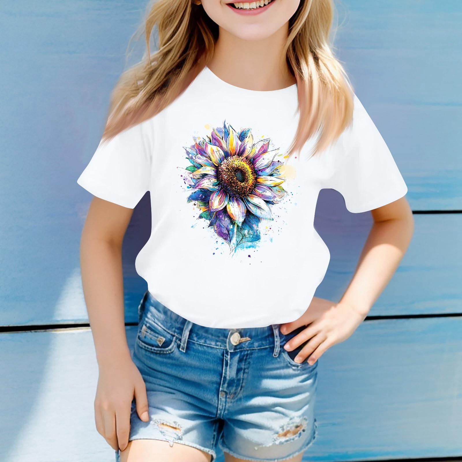 

Футболки для малышей, девочек и мальчиков, детские футболки с короткими рукавами и принтом для мальчиков и девочек 160 белый