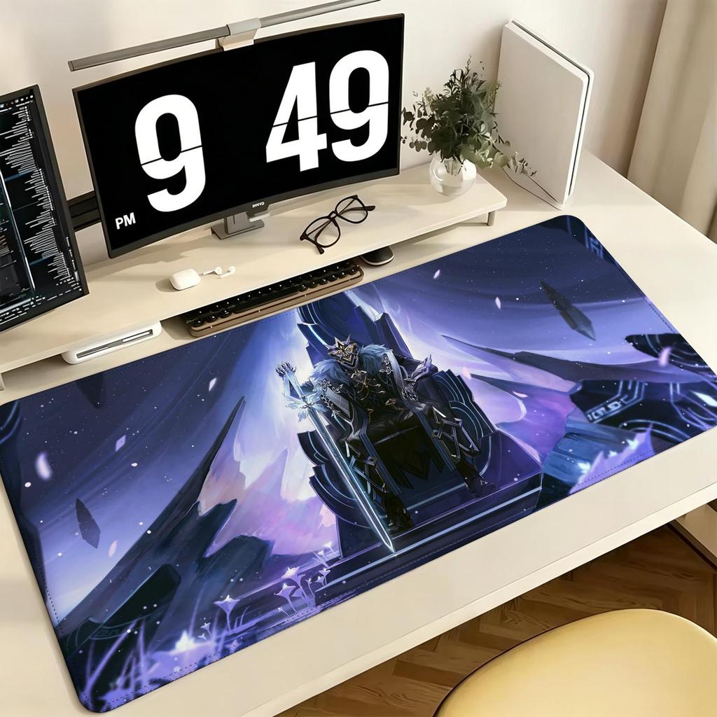 Genshin Impact Il Capitano Pro ESports Gaming-Mauspad Extra Groß Rutschfest Genähte Kante Tastatur Laptop Schreibtischmatte Für PC-Gamer