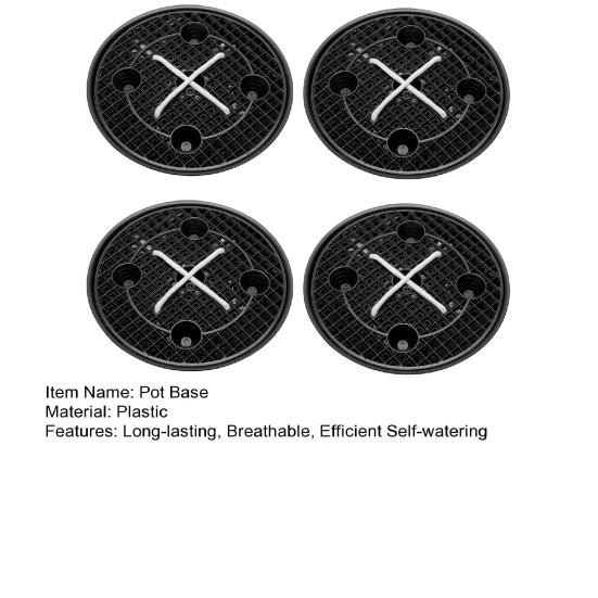 4 Pcs Self-Watering Fabric Pot Base Auto-Irrigation Plant Saucer Breathable Planter Base for 5 Gallon Grow Bag Prevent Plant Rot