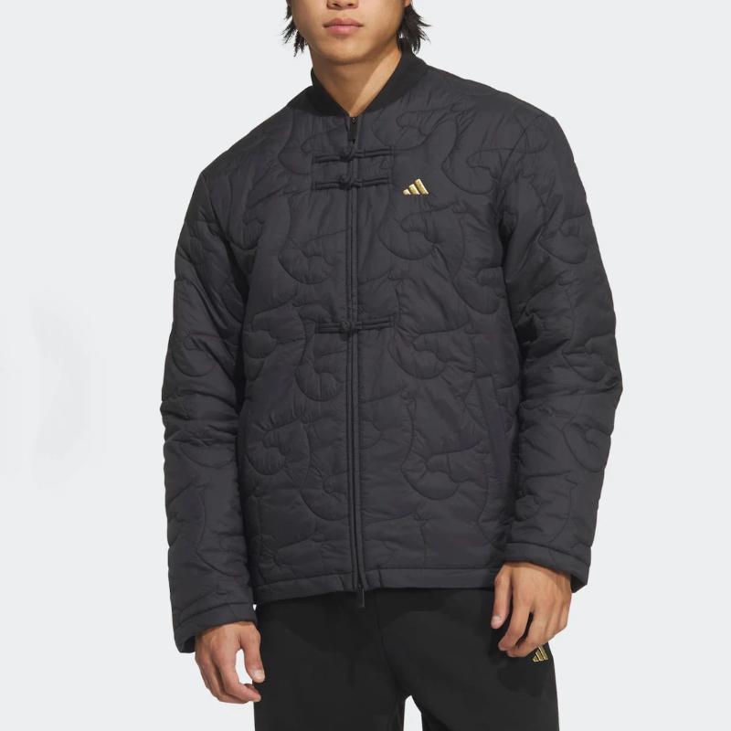adidas Originals CNY Year Of The Horse Quilted Full Zip Baseball Collar Padded Jacket Men Core Black KS0408