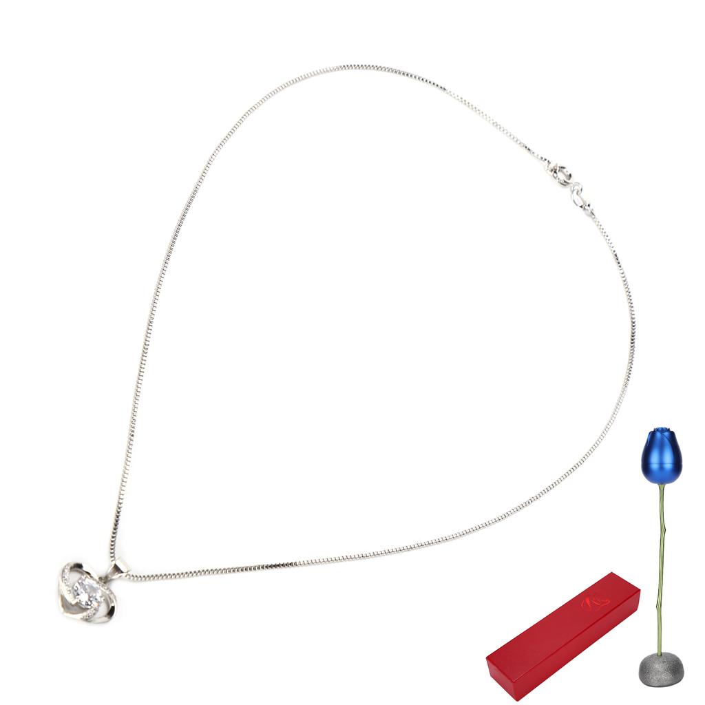 Fashionable Rose Flower Jewelry Necklace Gift Box Women Wedding Birthday Gift Set