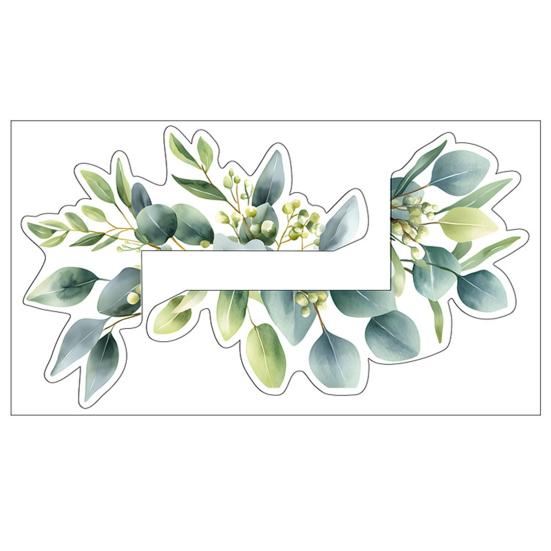 Light Switch Decal Green Leaf Vinyl Stickers Plant Leaf Design Waterproof