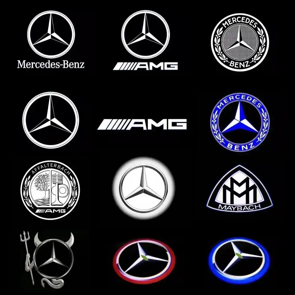 CSG1 2X Led Car Door Welcome Light Projector Logo for Mercedes Benz W205 AMG W176 W177 W212 W166 Interior Mouldings TYD-BECHI