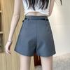 Irregular High Waist A-line Grey Midi Skirt for Women - Spring/Summer 2025 Fashion