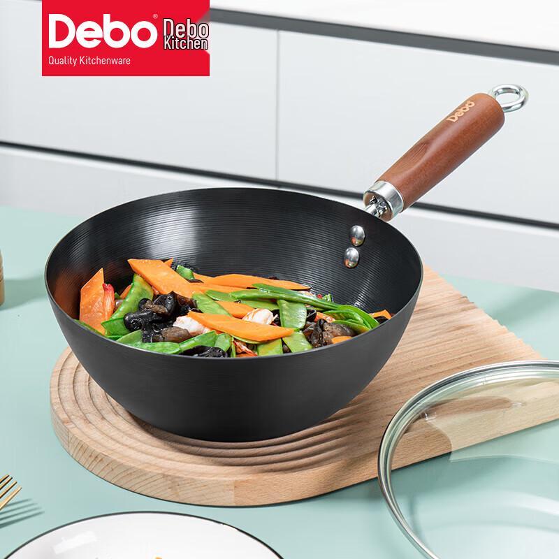 Debo Raw Iron Round Bottom Wok