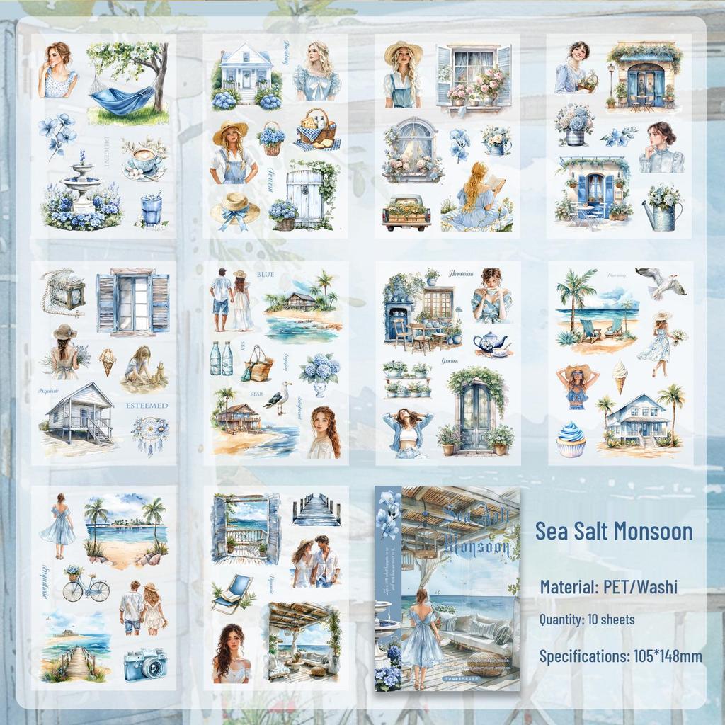 Zao Mo Die-Cut Sticker Book: Tracing Play Series - Material Girl's DIY Journal Decoration & Collage
