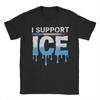 Casual TShirt Summer I Support ICE Immigration American Flag Print Fashion TShirts Cotton Tshirt for Unisexs Y2K Basic Loose Tees