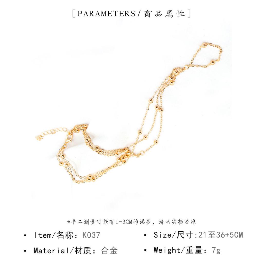 Type mini metal ball anklet direct sales atmospheric alloy boutique