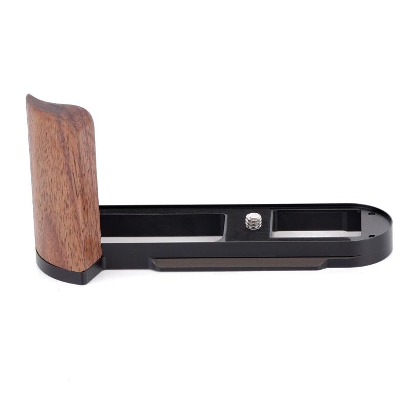 Secure Camera Grip with Wooden Handle for Q2 Improved Grip Comfort ARCA Tripod Compatibility Protective Bottom Pad