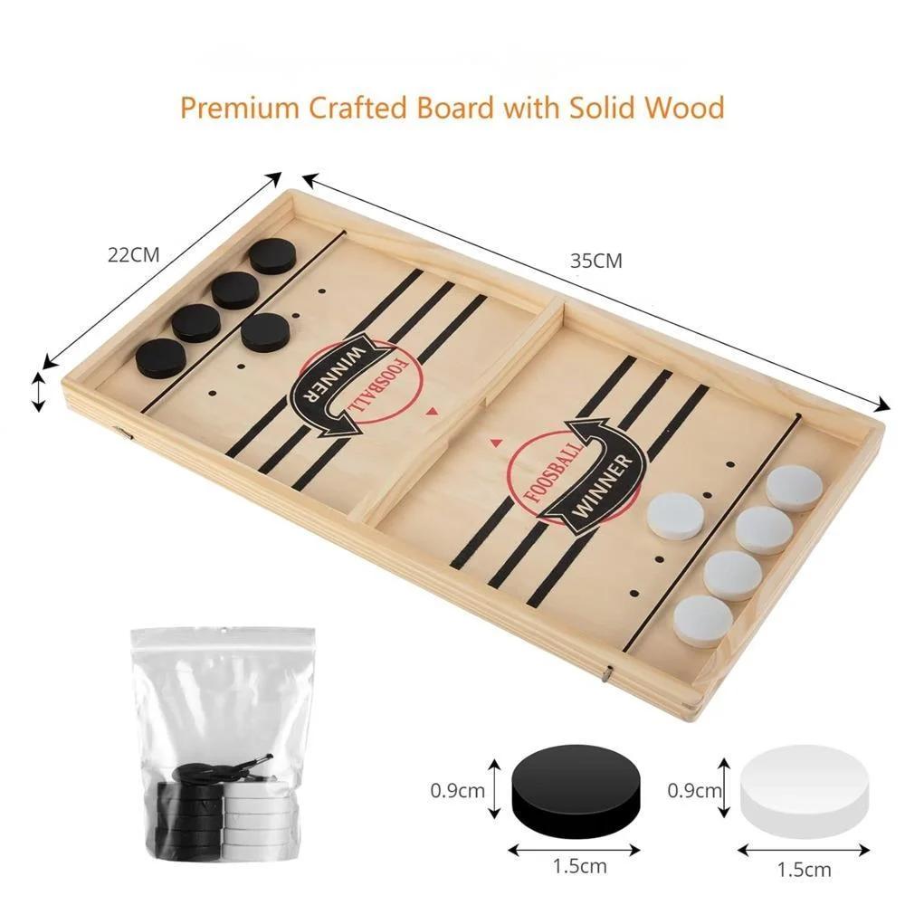 Fast Sling Puck Board Game Table Hockey Interactive Battle Games Family Fun Toy for Kids and Adults Perfect for Parties
