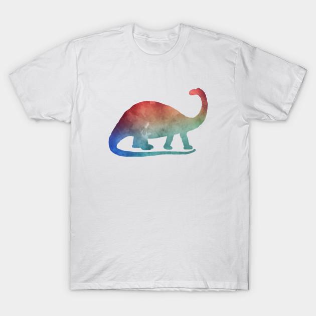 Men Black Print T-shirt Brontosaurus Dinosaur No-Cut Transfer Paper Print Cotton Tshirt L белый