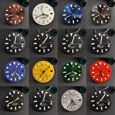 28,5 mm NH35 Zifferblatt Passend für NH35/NH36 Uhrwerk Uhrenzubehör NH35 Zeiger Einzelkalender Zifferblatt Leuchtende GMT Zeiger Uhren Für Männer