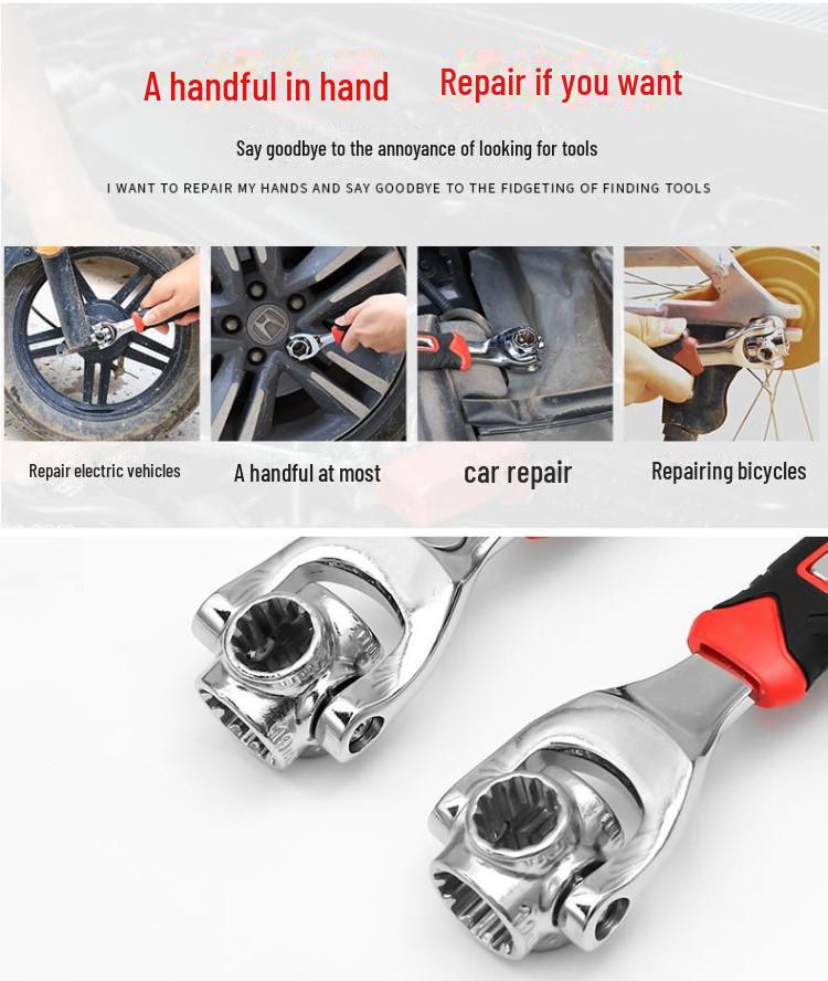 52-in-1 Multi-functional Rotating Socket Wrench
