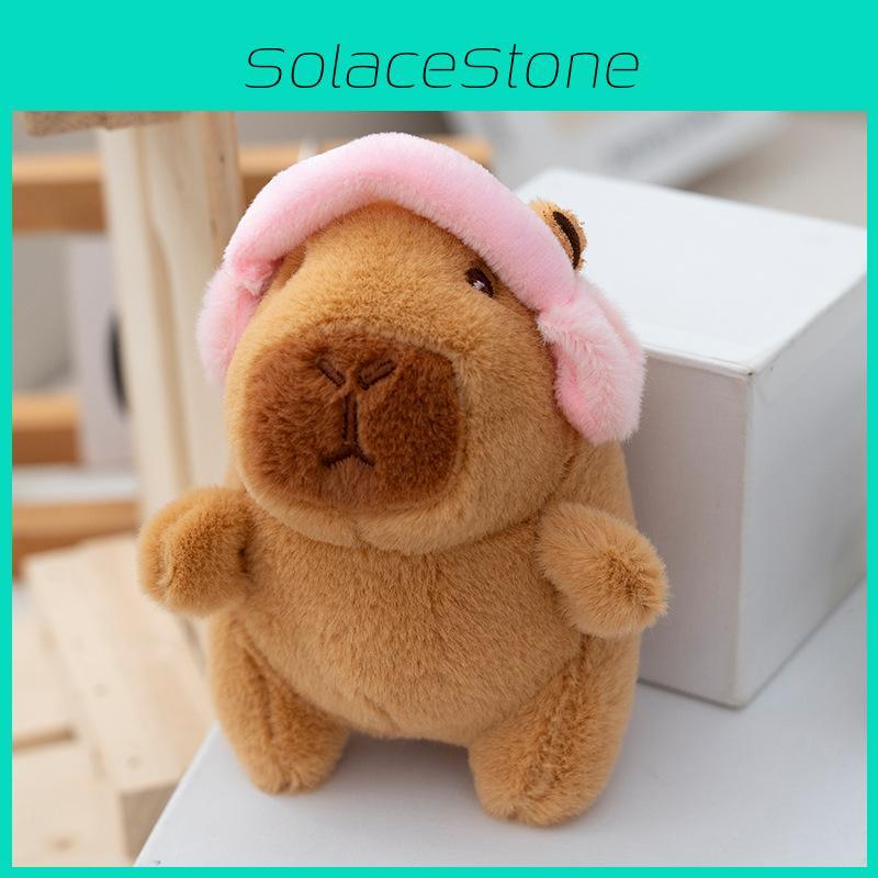 Capybara Toy Plush Keychain Backpack Charm Stress Relief Gift For Kids Teens