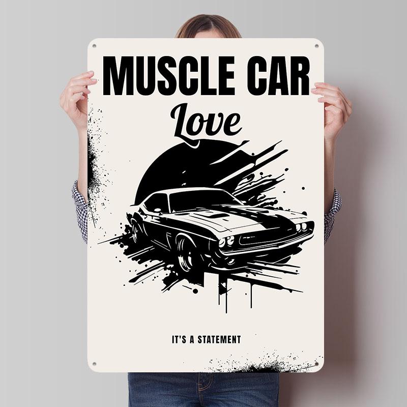 

Muscle Car Love Tin Plaque Poster Customized Wall Art Retro Vintage Metal Signs for Room House Decor Wand Deko Decoration Home 7.9x11.8In(20x30cm)