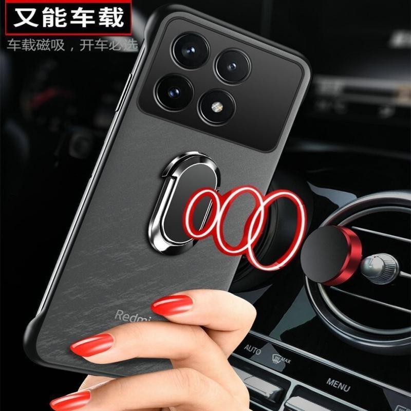 Slim Case For POCO X6 Pro Case Magnetic Ring Phone Cover For Xiaomi POCO X6Pro 5G Stylish Simple Shell Matte Transparent Bumper
